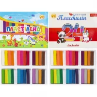 Пластилін 24 кол. 370 гр. В ШОУ-БОКСІ ЛІПЛАНДІЯ/ПЛАСТІЛЕНД ТМ Тетрада ТЕ461607/608