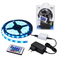 АКЦІЯ! Гірлянда світлодіодна стрічка 5м 12V LED кольорова, для вулиці, з адаптером 5050 АКЦІЯ! Гірлянда світлодіодна стрічка 5м 12V LED кольорова, для вулиці, з адаптером 5050