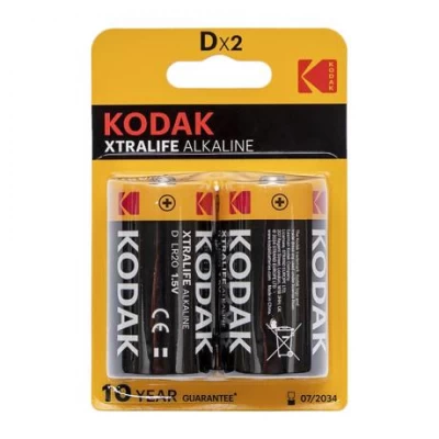 Батарейка KODAK XTRALIFE LR20 1.5V лужна 410396