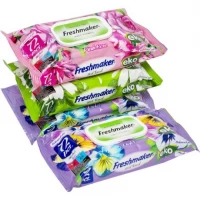 Вологі серветки 72шт Freshmaker eko flower з клапаном