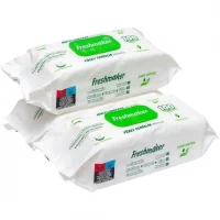 Вологі серветки для прибирання 100шт Freshmaker зелений клапан