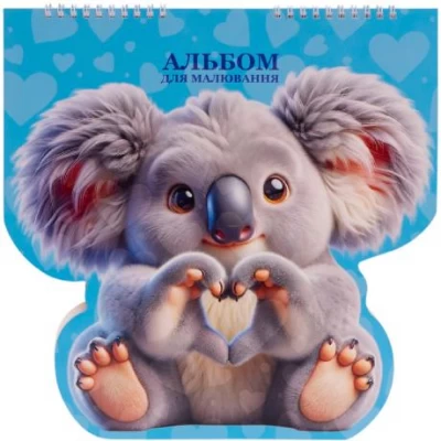 Альбом фігурний КОАЛА 24 аркуши, 120(100)г/м² спіраль, обкл. 325г/м² ТМТетрадаТЕ14843 Альбом фігурний КОАЛА 24 аркуши, 120(100)г/м² спіраль, обкл. 325г/м² ТМТетрадаТЕ14843