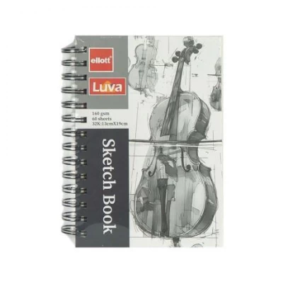 Альбом для ескізів А6 60 аркушів, 160 г/м² Sketch Book  ETBZ-001-32K на спіралі