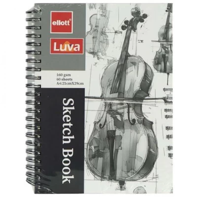 Альбом для ескізів А4 60 аркушів, 160 г/м² Sketch Book  ETBZ-001-А4 на спіралі