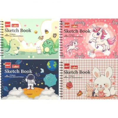 Альбом для ескізів А4 30 аркушів, 160 г/м² Sketch Book ETBZ-002-А4  на спіралі