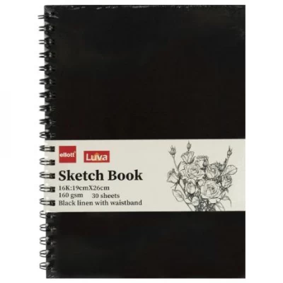 Альбом для ескізів А5 30 аркушів, 160 г/м² Sketch Book ETBZ-012-16K на спіралі