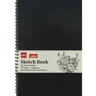 Альбом для ескізів А3 30 аркушів, 160 г/м² Sketch Book ETBZ-012-8K на спіралі