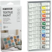 Фарби 12мл для текстилю Art Ranger 12 кольорів Textile paint PA50.12012.A