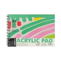 Альбом для ескізів А5 20 аркушів, 230 г/м² Acrylic Pad 102.PB.19 бокова спіраль