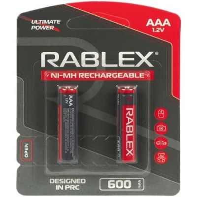 Акумулятори RABLEX ААА 600 1.2V, перезаряджувані 001261 Акумулятори RABLEX ААА 600 1.2V, перезаряджувані 001261