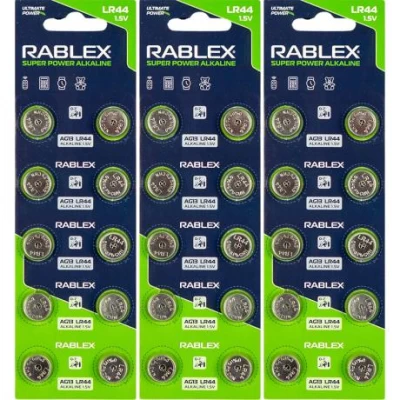 Батарейка RABLEX таблетка 1.5V AG13 (LR44) Батарейка RABLEX таблетка 1.5V AG13 (LR44)
