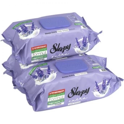 Вологі серветки для прибирання 100шт ТМ SLEEPY Easy Clean Lavander фіолетовий клапан Вологі серветки для прибирання 100шт ТМ SLEEPY Easy Clean Lavander фіолетовий клапан