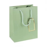 Пакет подарунковий 31х42х12см однотонний LIGHT GREEN HL-1978