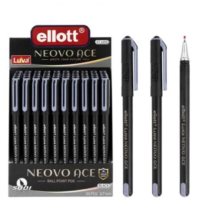 Ручка кулькова Ellott ET-1203Z-50 Neovo Ace чорна Ручка кулькова Ellott ET-1203Z-50 Neovo Ace чорна