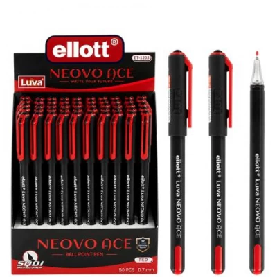 Ручка кулькова Ellott ET-1203Z-50 Neovo Ace червона Ручка кулькова Ellott ET-1203Z-50 Neovo Ace червона