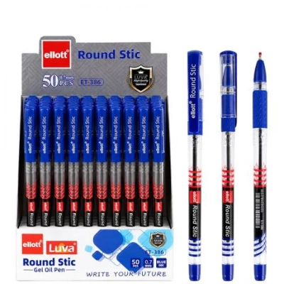 Ручка масляна Round Stic Ellott ET-386-50 синя Ручка масляна Round Stic Ellott ET-386-50 синя