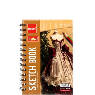 Альбом для ескізів А6 160 г/м² Sketch Book ETBZ-011-32K на спіралі