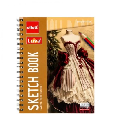 Альбом для ескізів А5 160 г/м² Sketch Book ETBZ-011-16K на спіралі
