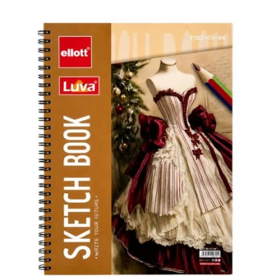 Альбом для ескізів А4 160 г/м² Sketch Book ETBZ-011-А4 на спіралі
