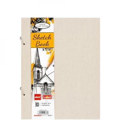 Альбом для ескізів А5 30 аркушів 160 г/м² Sketch Book ETBZ-013-16K на спіралі
