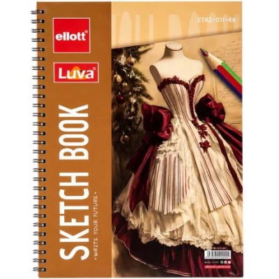 Альбом для ескізів А3 160 г/м² Sketch Book ETBZ-011-8K на спіралі