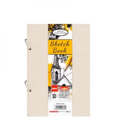 Альбом для ескізів А6 30 аркушів, 160 г/м² Sketch Book  ETBZ-013-32K кільцевий механізм