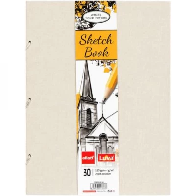 Альбом для ескізів А3 30 аркушів, 160 г/м² Sketch Book ETBZ-013-8K кільцевий механізм