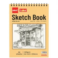 Альбом для ескізів А4 30 аркушів, 160 г/м² Sketch Book ETBZ-014-A4 верхня спіраль Альбом для ескізів А4 30 аркушів, 160 г/м² Sketch Book ETBZ-014-A4 верхня спіраль