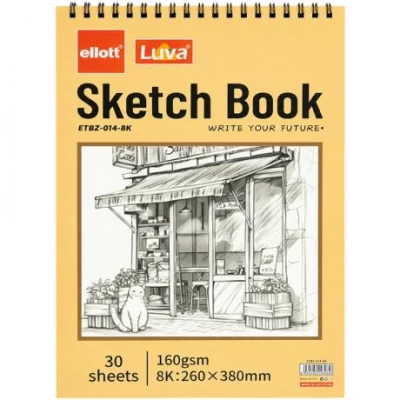Альбом для ескізів А3 30 аркушів, 160 г/м² Sketch Book ETBZ-014-8K верхня спіраль