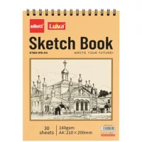 Альбом для ескізів А4 30 аркушів, 160 г/м² Sketch Book ETBZ-015-A4 верхня спіраль Альбом для ескізів А4 30 аркушів, 160 г/м² Sketch Book ETBZ-015-A4 верхня спіраль