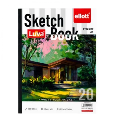 Альбом для ескізів А4 20 аркушів, 110 г/м² Sketch Book ETBZ-020-A4
