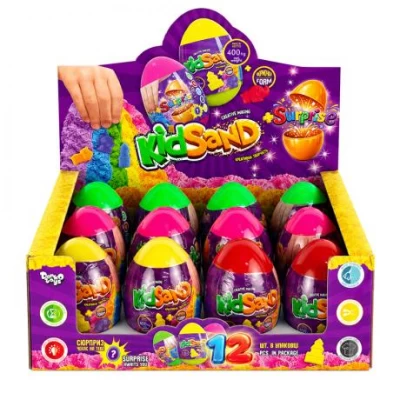 Креативна творчість Кінетичний пісок в яйці KidSand 400г KS-06-01/ДТ-КП-03-41