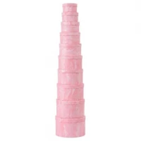 Набір подарункових коробок 10шт круглих 2816-2-Pink