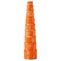 Набір подарункових коробок 10шт круглих 2816-2-Orange