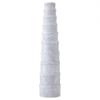 Набір подарункових коробок 10шт круглих 2816-2-White