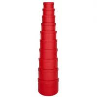 Набір подарункових коробок 10шт круглих 2816-1-Red