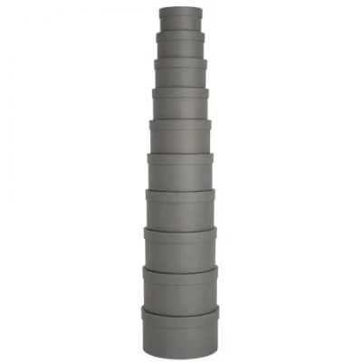 Набір подарункових коробок 10шт круглих 2816-1-Gray