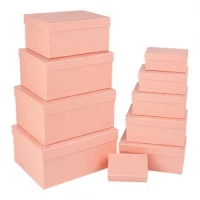 Набір подарункових коробок 10шт прямокутних 910-01 Pink