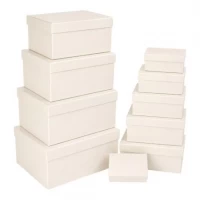 Набір подарункових коробок 10шт прямокутних 910-03 Beige