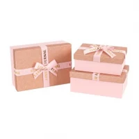 Набір подарункових коробок 3шт 7023-46-Pink