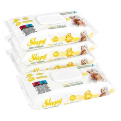 Вологі серветки 50шт ТМ SLEEPY Extra XL дитячі з клапаном