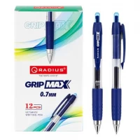Ручка гелева автоматична 0,7мм 12шт Grip Max RADIUS 505912 синя Ручка гелева автоматична 0,7мм 12шт Grip Max RADIUS 505912 синя