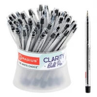 Ручка кулькова 0,7мм 50шт Clarity Ball RADIUS 505516 чорна