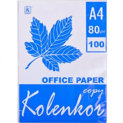 Папір для ксерокса А4 Коленкор 100 аркушів, 80г/м²