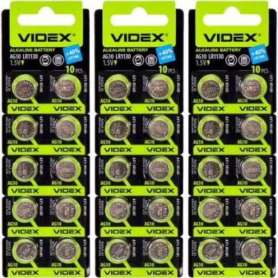 Батарейка Videx таблетка AG 10 Батарейка Videx таблетка AG 10