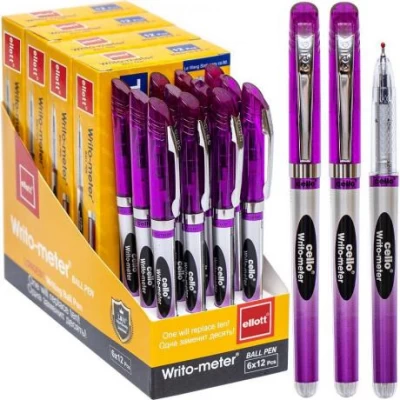 Ручка масляна 10км Ellott CL8048-12 фіолетова Ручка масляна 10км Ellott CL8048-12 фіолетова