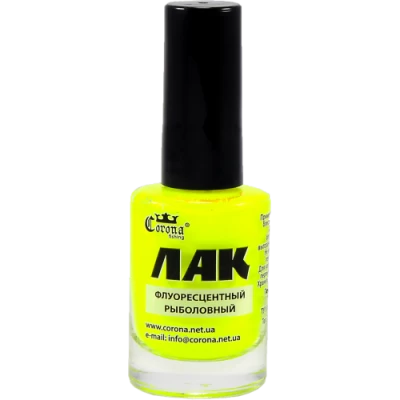 Лак рыболовный флуоресцентный Corona желтый