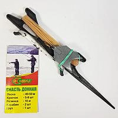 Донка Mildas (резинка) в сборе на мотовиле с грузом