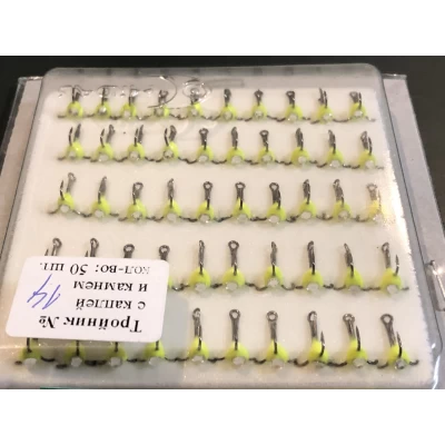 Тройник Mildas с желтой каплей №14 (50шт.) Тройник Mildas с желтой каплей №14 (50шт.)