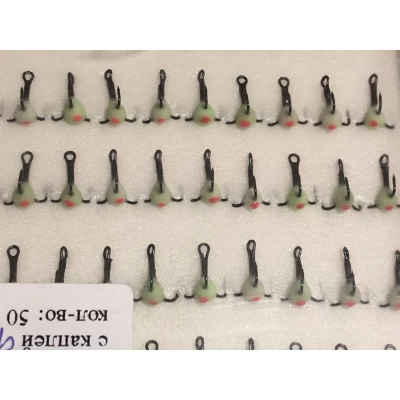 Тройник Mildas с каплей №16 фосфор (50шт.) Тройник Mildas с каплей №16 фосфор (50шт.)